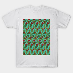 Holly Berry Pattern T-Shirt